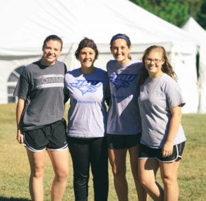 KENZIE MEEKER /TheThreefoldAdvocate Lef to right, Gabriella Reincheld, Heather Hughes, Halie Bontrager and Hannah Sparks are among the students who are new to the team.
