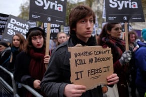 Courtesy of ALISDARE HICKSON Syria’s continued conflict has sparked protests across the world.